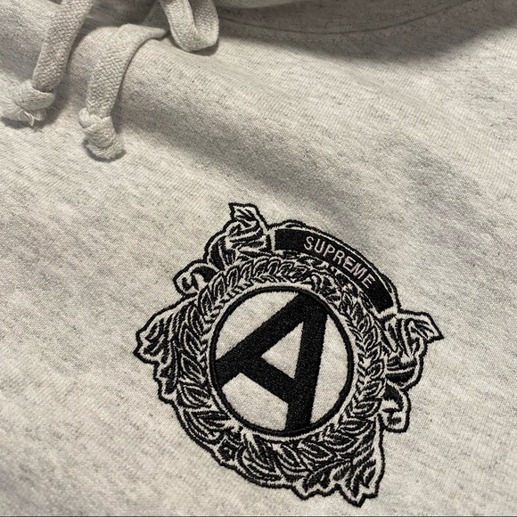 SOLD off platform- Supreme Anti Hooded Sweatshirt Ash Grey - Picture 4 of 9